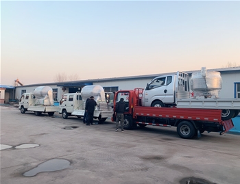 800L、1200L變頻水冷真空滾揉機，700L電加熱夾層鍋發(fā)往河南